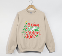 Load image into Gallery viewer, Oh Come Let Us Adore Him - Christmas Sweatshirt
