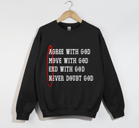 Load image into Gallery viewer, AMEN: Agree, Move, End, Never Doubt God - Christian Sweatshirt
