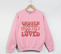Load image into Gallery viewer, Chosen, Redeemed, Worthy, Adored And Loved - Christian Sweatshirt