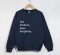 Load image into Gallery viewer, Not Perfect, Just Forgiven - Christian Sweatshirt
