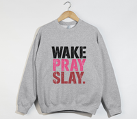 Load image into Gallery viewer, Wake Pray Slay - Christian Sweatshirt
