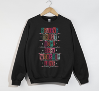 Load image into Gallery viewer, Believe Like Mary, Trust Like Joseph - Christian Sweatshirt