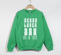 Load image into Gallery viewer, Jesus Loves You And I&#39;m Tryin - Christian Sweatshirt
