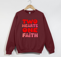 Load image into Gallery viewer, Two Hearts One Faith - Sweatshirt

