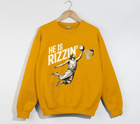 Load image into Gallery viewer, He Is Rizzin&#39; Funny Jesus Meme Sweatshirt
