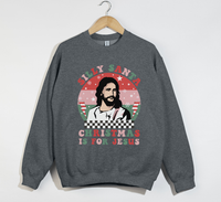 Load image into Gallery viewer, Silly Santa, Christmas Is For Jesus - Christian Sweatshirt
