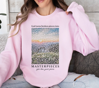 Load image into Gallery viewer, God Turns Broken Pieces Into Masterpieces - Sweatshirt
