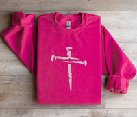 Load image into Gallery viewer, Nail Cross - Women&#39;s Dark Sweatshirt
