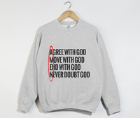 Load image into Gallery viewer, AMEN: Agree, Move, End, Never Doubt God - Christian Sweatshirt
