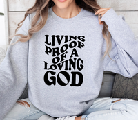 Load image into Gallery viewer, Living Proof Of A Loving God - Sweatshirt
