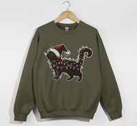 Load image into Gallery viewer, Purrfectly Cute Cat Print Christmas Lights - Sweatshirt
