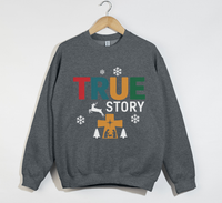 Load image into Gallery viewer, The True Story Of The Birth Of Jesus - Christian Sweatshirt

