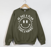 Load image into Gallery viewer, He Has A Plan, I Have A Purpose - Christian Sweatshirt
