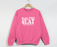 Load image into Gallery viewer, Wake Pray Slay - Christian Sweatshirt
