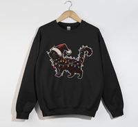 Load image into Gallery viewer, Purrfectly Cute Cat Print Christmas Lights - Sweatshirt
