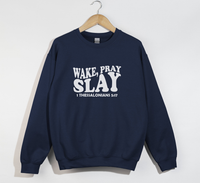 Load image into Gallery viewer, Wake Pray Slay - Christian Sweatshirt
