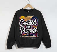 Load image into Gallery viewer, Created With A Purpose - Christian Sweatshirt