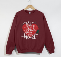 Load image into Gallery viewer, Trust In The Lord With All Your Heart - Christmas Sweatshirt
