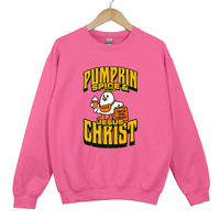 Load image into Gallery viewer, Pumpkin Spice and Jesus Christ - Christian Fall Sweatshirt
