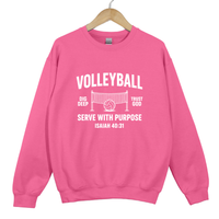 Load image into Gallery viewer, Volleyball Serve With Purpose Shirt - Christian Faith Athlete Sweatshirt