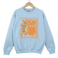 Load image into Gallery viewer, Ain't No Ghost Like the Holy Ghost Sweatshirt, Funny Christian Fall Shirt, Spooky Season Faith Pullover, Autumn Ghost Sweatshirt