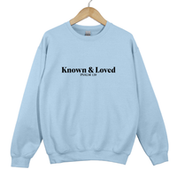 Load image into Gallery viewer, Known &amp; Loved Sweatshirt - Psalm 139 Scripture Minimalist Shirt