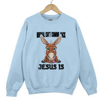 Load image into Gallery viewer, Christian Christmas Sweatshirt - Normal Isn't Coming Back Jesus Is