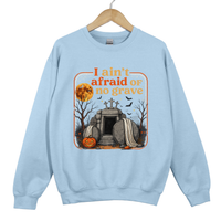 Load image into Gallery viewer, Christian Halloween Sweatshirt - I Ain't Afraid of No Grave Shirt