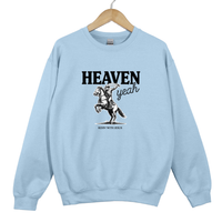 Load image into Gallery viewer, Christian Cowboy Sweatshirt - Heaven Yeah Riding With Jesus Shirt