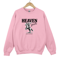 Load image into Gallery viewer, Christian Cowboy Sweatshirt - Heaven Yeah Riding With Jesus Shirt