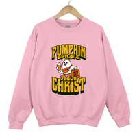 Load image into Gallery viewer, Pumpkin Spice and Jesus Christ - Christian Fall Sweatshirt