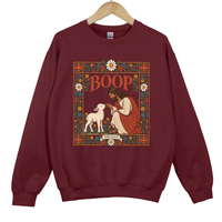 Load image into Gallery viewer, Jesus Lamb Boop Sweatshirt - Luke 15 Bible Verse Shirt, Retro Floral Religious Sweater