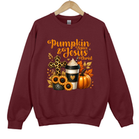 Load image into Gallery viewer, Pumpkin Spice and Jesus Christ Sweatshirt - Christian Fall Shirt