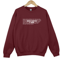 Load image into Gallery viewer, God Says I Am Christian Sweatshirt - Inspirational Faith Shirt