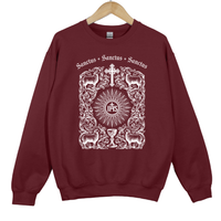 Load image into Gallery viewer, Sanctus Catholic Sweatshirt - Catholic Eucharist Top, IHS Christian Sweater, Catholic Faith Apparel