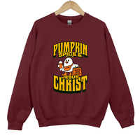 Load image into Gallery viewer, Pumpkin Spice and Jesus Christ - Christian Fall Sweatshirt