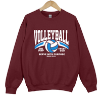 Load image into Gallery viewer, Volleyball Serve With Purpose Shirt - Christian Faith Athlete Sweatshirt
