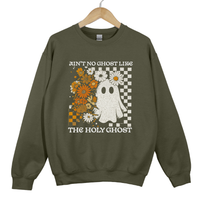 Load image into Gallery viewer, Ain't No Ghost Like the Holy Ghost Sweatshirt, Funny Christian Fall Shirt, Spooky Season Faith Pullover, Autumn Ghost Sweatshirt