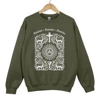 Load image into Gallery viewer, Sanctus Catholic Sweatshirt - Catholic Eucharist Top, IHS Christian Sweater, Catholic Faith Apparel