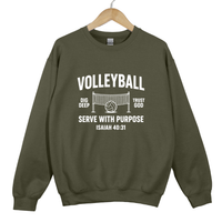 Load image into Gallery viewer, Volleyball Serve With Purpose Shirt - Christian Faith Athlete Sweatshirt