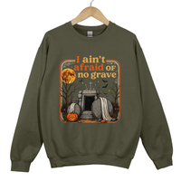 Load image into Gallery viewer, Christian Halloween Sweatshirt - I Ain't Afraid of No Grave Shirt