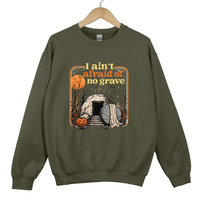 Load image into Gallery viewer, Christian Halloween Sweatshirt - I Ain't Afraid of No Grave Shirt