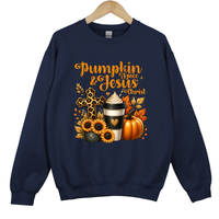 Load image into Gallery viewer, Pumpkin Spice and Jesus Christ Sweatshirt - Christian Fall Shirt