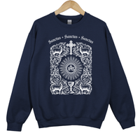 Load image into Gallery viewer, Sanctus Catholic Sweatshirt - Catholic Eucharist Top, IHS Christian Sweater, Catholic Faith Apparel
