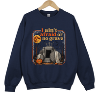 Load image into Gallery viewer, Christian Halloween Sweatshirt - I Ain't Afraid of No Grave Shirt