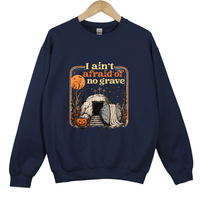 Load image into Gallery viewer, Christian Halloween Sweatshirt - I Ain't Afraid of No Grave Shirt