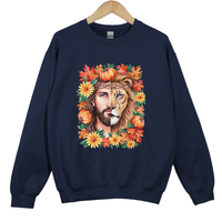 Load image into Gallery viewer, Lion of Judah Jesus Shirt - Autumn Fall Christian Sweatshirt