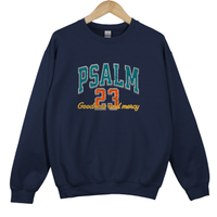 Load image into Gallery viewer, Psalm 23 Goodness and Mercy - Vintage Retro Christian Sweatshirt