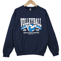 Load image into Gallery viewer, Volleyball Serve With Purpose Shirt - Christian Faith Athlete Sweatshirt