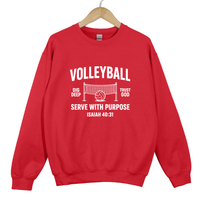 Load image into Gallery viewer, Volleyball Serve With Purpose Shirt - Christian Faith Athlete Sweatshirt